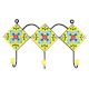 Yellow Floral Ceramic Tile Hook